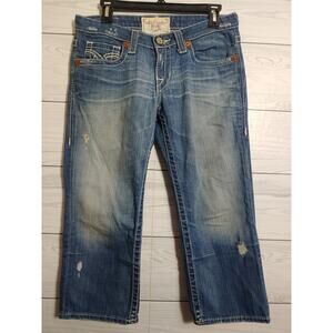 Womens  Distressed Big Star Liv Denim Capri size 29